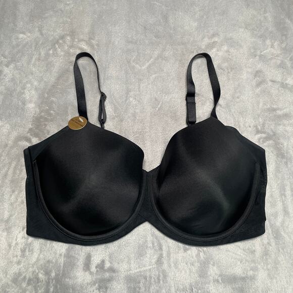 Wacoal Ultimate Side Smoother Bra Womens 42DDD Black Underwire Mesh New - Picture 1 of 8